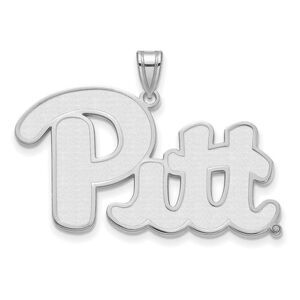 14k White Gold U. of Pittsburgh XL Pendant